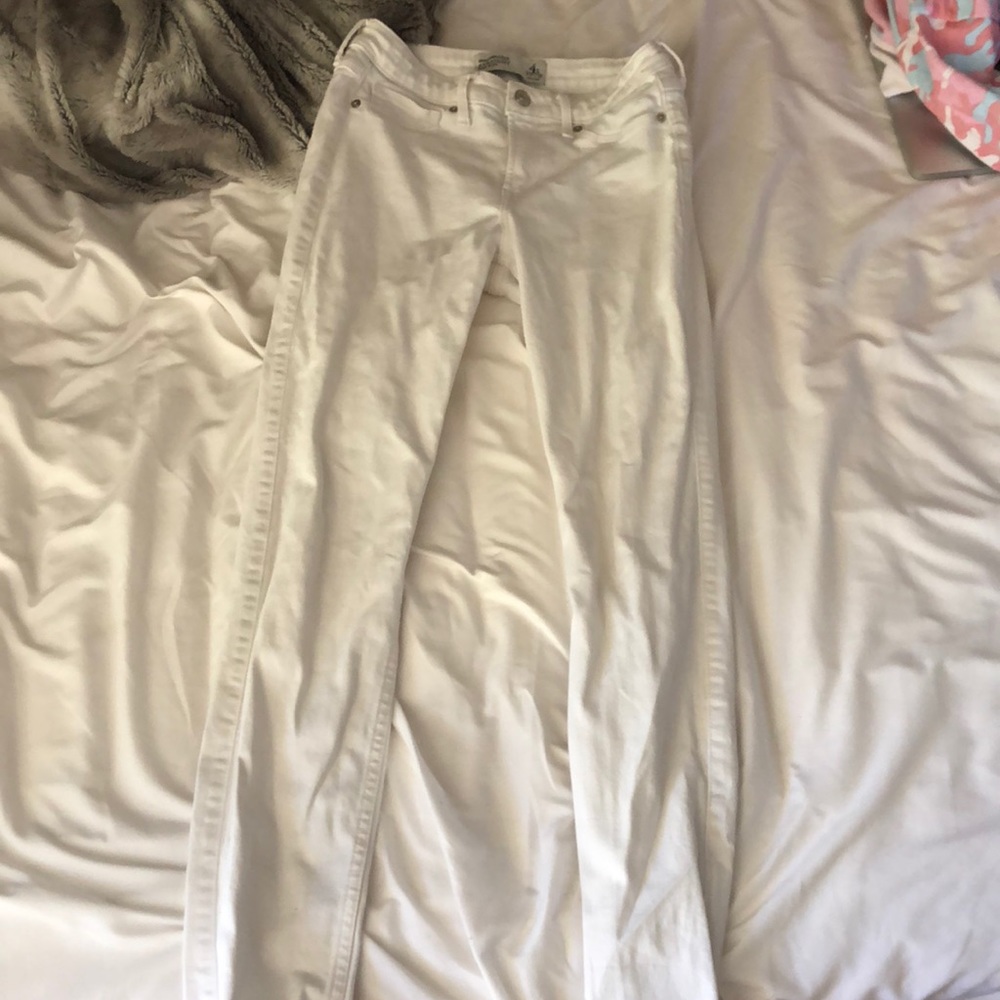 Abercrombie and Fitch white jeans
